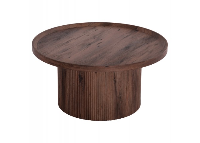 ΤΡΑΠΕΖΙ ΣΑΛΟΝΙΟΥ MARGON HM18026 MDF ΣΕ ΣΚΟΥΡΟ ΚΑΦΕ ΞΥΛΟΥ Φ80x40,5Υεκ.
