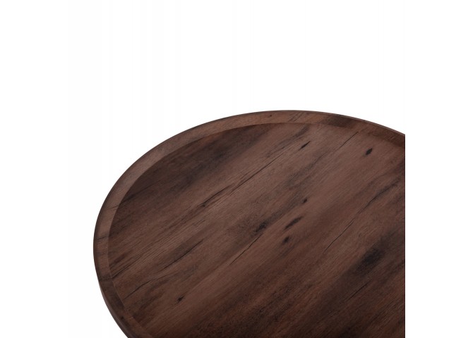 ΤΡΑΠΕΖΙ ΣΑΛΟΝΙΟΥ MARGON HM18026 MDF ΣΕ ΣΚΟΥΡΟ ΚΑΦΕ ΞΥΛΟΥ Φ80x40,5Υεκ.