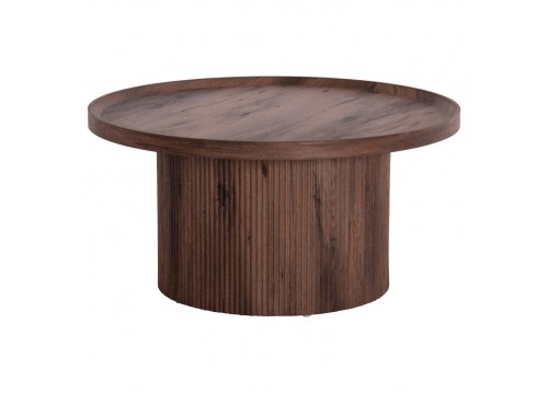 ΤΡΑΠΕΖΙ ΣΑΛΟΝΙΟΥ MARGON HM18026 MDF ΣΕ ΣΚΟΥΡΟ ΚΑΦΕ ΞΥΛΟΥ Φ80x40,5Υεκ.