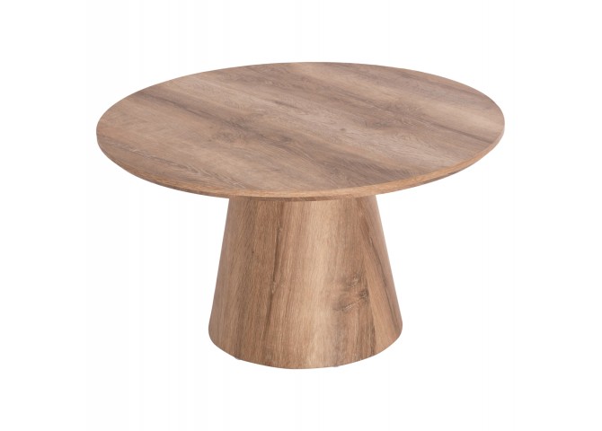 ΤΡΑΠΕΖΙ ΣΑΛΟΝΙΟΥ KARAN HM18028 MDF ΣΕ ΦΥΣΙΚΟ ΧΡΩΜΑ ΞΥΛΟΥ Φ80x45,5Υεκ.