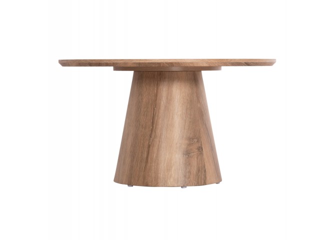 ΤΡΑΠΕΖΙ ΣΑΛΟΝΙΟΥ KARAN HM18028 MDF ΣΕ ΦΥΣΙΚΟ ΧΡΩΜΑ ΞΥΛΟΥ Φ80x45,5Υεκ.