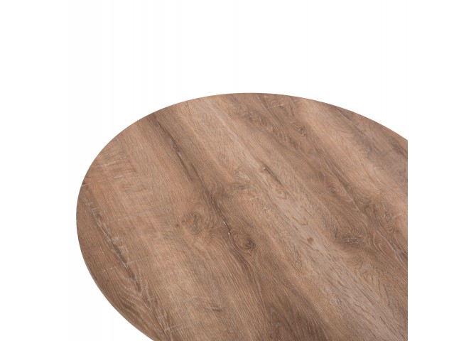 ΤΡΑΠΕΖΙ ΣΑΛΟΝΙΟΥ KARAN HM18028 MDF ΣΕ ΦΥΣΙΚΟ ΧΡΩΜΑ ΞΥΛΟΥ Φ80x45,5Υεκ.