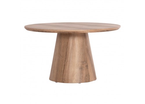 ΤΡΑΠΕΖΙ ΣΑΛΟΝΙΟΥ KARAN HM18028 MDF ΣΕ ΦΥΣΙΚΟ ΧΡΩΜΑ ΞΥΛΟΥ Φ80x45,5Υεκ.
