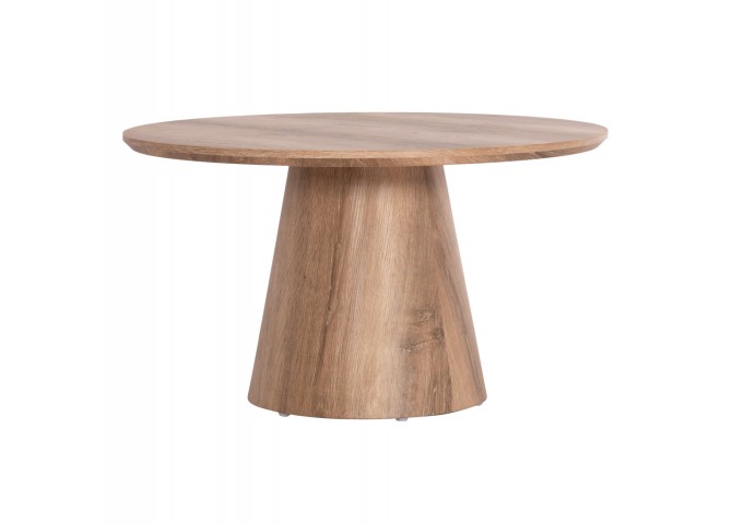 ΤΡΑΠΕΖΙ ΣΑΛΟΝΙΟΥ KARAN HM18028 MDF ΣΕ ΦΥΣΙΚΟ ΧΡΩΜΑ ΞΥΛΟΥ Φ80x45,5Υεκ.