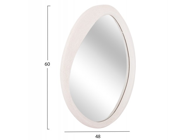 ΚΑΘΡΕΠΤΗΣ ΤΟΙΧΟΥ ΟΒΑΛ ΣΕΙΡΑ SANTORINI HM4514 MDF ΣΕ ΥΠΟΛΕΥΚΟ 48x3,2x60Υεκ