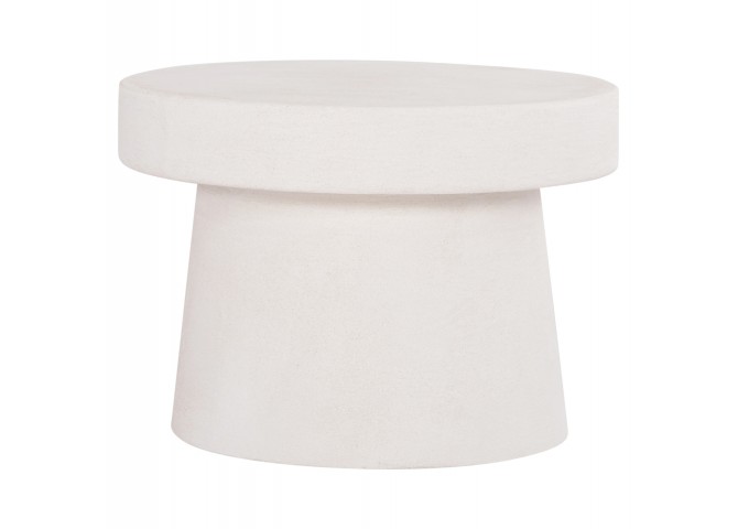 ΤΡΑΠΕΖΙ ΣΑΛΟΝΙΟΥ ΣΤΡΟΓΓΥΛΟ ΣΕΙΡΑ SANTORINI HM18051 MDF ΣΕ ΥΠΟΛΕΥΚΟ ΧΡΩΜΑ Φ60x42,5Υεκ.