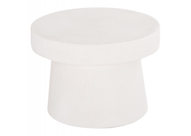 ΤΡΑΠΕΖΙ ΣΑΛΟΝΙΟΥ ΣΤΡΟΓΓΥΛΟ ΣΕΙΡΑ SANTORINI HM18051 MDF ΣΕ ΥΠΟΛΕΥΚΟ ΧΡΩΜΑ Φ60x42,5Υεκ.