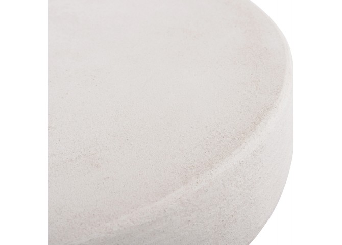 ΤΡΑΠΕΖΙ ΣΑΛΟΝΙΟΥ ΣΤΡΟΓΓΥΛΟ ΣΕΙΡΑ SANTORINI HM18051 MDF ΣΕ ΥΠΟΛΕΥΚΟ ΧΡΩΜΑ Φ60x42,5Υεκ.