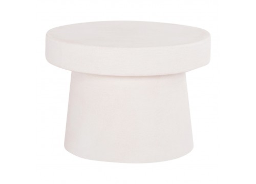 ΤΡΑΠΕΖΙ ΣΑΛΟΝΙΟΥ ΣΤΡΟΓΓΥΛΟ ΣΕΙΡΑ SANTORINI HM18051 MDF ΣΕ ΥΠΟΛΕΥΚΟ ΧΡΩΜΑ Φ60x42,5Υεκ.