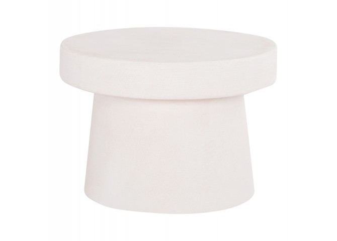ΤΡΑΠΕΖΙ ΣΑΛΟΝΙΟΥ ΣΤΡΟΓΓΥΛΟ ΣΕΙΡΑ SANTORINI HM18051 MDF ΣΕ ΥΠΟΛΕΥΚΟ ΧΡΩΜΑ Φ60x42,5Υεκ.