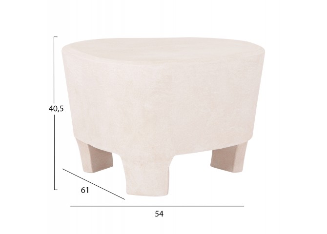 ΤΡΑΠΕΖΙ ΣΑΛΟΝΙΟΥ ΣΕΙΡΑ SANTORINI HM18053 MDF ΣΕ ΥΠΟΛΕΥΚΟ ΧΡΩΜΑ 54x61x40,5Υεκ.