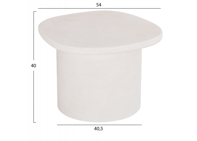 ΤΡΑΠΕΖΙ ΣΑΛΟΝΙΟΥ ΟΒΑΛ ΣΕΙΡΑ SANTORINI HM18054 MDF ΣΕ ΥΠΟΛΕΥΚΟ ΧΡΩΜΑ 54x54,5x40Υεκ