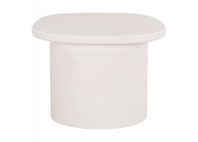 ΤΡΑΠΕΖΙ ΣΑΛΟΝΙΟΥ ΟΒΑΛ ΣΕΙΡΑ SANTORINI HM18054 MDF ΣΕ ΥΠΟΛΕΥΚΟ ΧΡΩΜΑ 54x54,5x40Υεκ