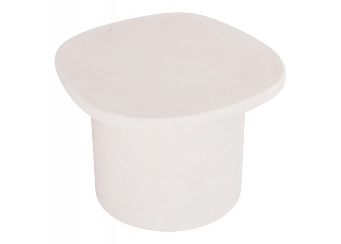 ΤΡΑΠΕΖΙ ΣΑΛΟΝΙΟΥ ΟΒΑΛ ΣΕΙΡΑ SANTORINI HM18054 MDF ΣΕ ΥΠΟΛΕΥΚΟ ΧΡΩΜΑ 54x54,5x40Υεκ