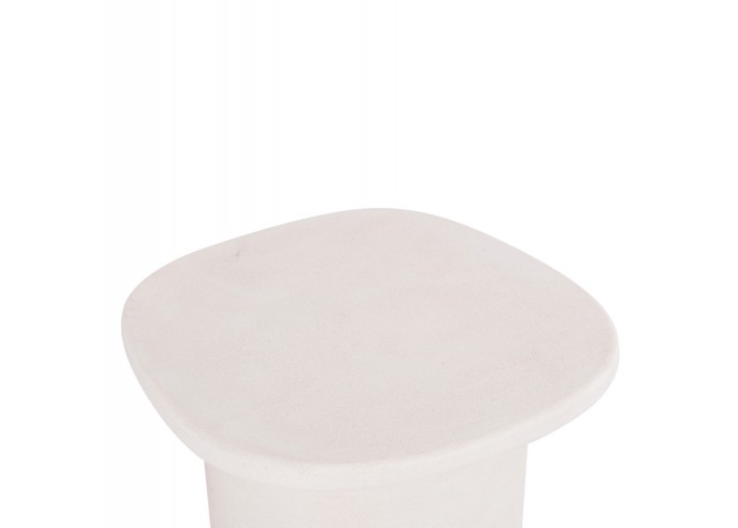 ΤΡΑΠΕΖΙ ΣΑΛΟΝΙΟΥ ΟΒΑΛ ΣΕΙΡΑ SANTORINI HM18054 MDF ΣΕ ΥΠΟΛΕΥΚΟ ΧΡΩΜΑ 54x54,5x40Υεκ