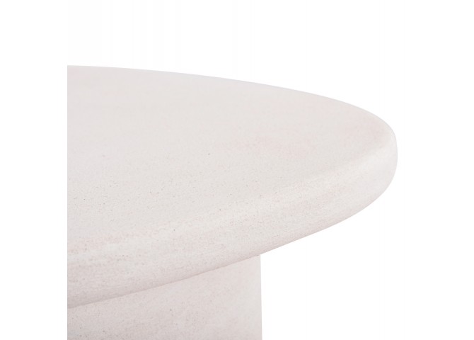 ΤΡΑΠΕΖΙ ΣΑΛΟΝΙΟΥ ΟΒΑΛ ΣΕΙΡΑ SANTORINI HM18054 MDF ΣΕ ΥΠΟΛΕΥΚΟ ΧΡΩΜΑ 54x54,5x40Υεκ