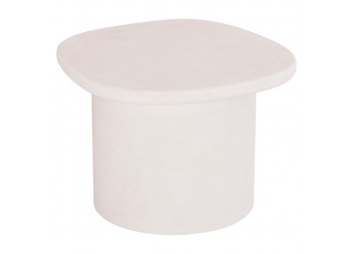 ΤΡΑΠΕΖΙ ΣΑΛΟΝΙΟΥ ΟΒΑΛ ΣΕΙΡΑ SANTORINI HM18054 MDF ΣΕ ΥΠΟΛΕΥΚΟ ΧΡΩΜΑ 54x54,5x40Υεκ