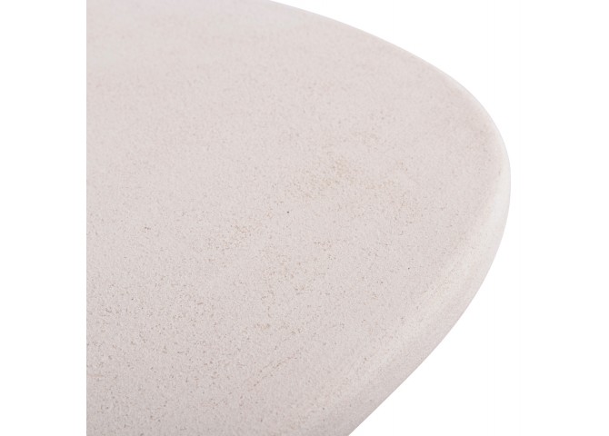 ΤΡΑΠΕΖΙ ΣΑΛΟΝΙΟΥ ΟΒΑΛ ΣΕΙΡΑ SANTORINI HM18054 MDF ΣΕ ΥΠΟΛΕΥΚΟ ΧΡΩΜΑ 54x54,5x40Υεκ
