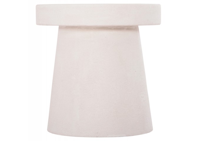 ΤΡΑΠΕΖΙ ΣΑΛΟΝΙΟΥ ΣΤΡΟΓΓΥΛΟ ΣΕΙΡΑ SANTORINI HM18052 MDF ΣΕ ΥΠΟΛΕΥΚΟ ΧΡΩΜΑ Φ48x49Υεκ.