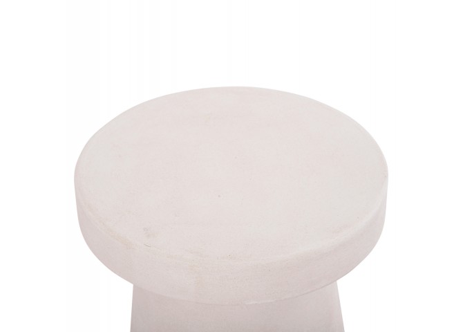 ΤΡΑΠΕΖΙ ΣΑΛΟΝΙΟΥ ΣΤΡΟΓΓΥΛΟ ΣΕΙΡΑ SANTORINI HM18052 MDF ΣΕ ΥΠΟΛΕΥΚΟ ΧΡΩΜΑ Φ48x49Υεκ.