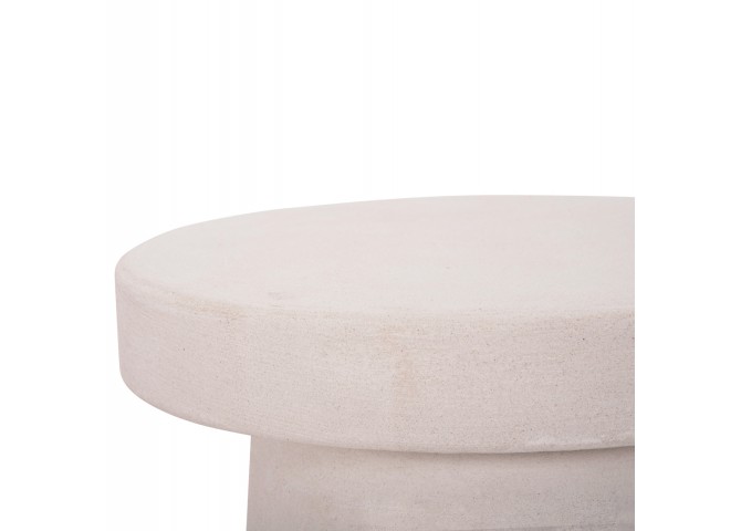 ΤΡΑΠΕΖΙ ΣΑΛΟΝΙΟΥ ΣΤΡΟΓΓΥΛΟ ΣΕΙΡΑ SANTORINI HM18052 MDF ΣΕ ΥΠΟΛΕΥΚΟ ΧΡΩΜΑ Φ48x49Υεκ.