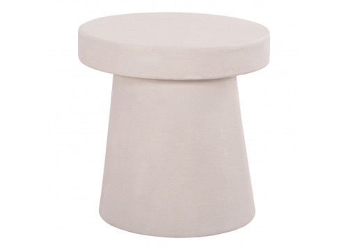 ΤΡΑΠΕΖΙ ΣΑΛΟΝΙΟΥ ΣΤΡΟΓΓΥΛΟ ΣΕΙΡΑ SANTORINI HM18052 MDF ΣΕ ΥΠΟΛΕΥΚΟ ΧΡΩΜΑ Φ48x49Υεκ.