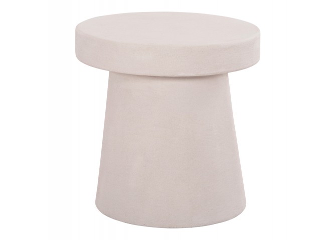 ΤΡΑΠΕΖΙ ΣΑΛΟΝΙΟΥ ΣΤΡΟΓΓΥΛΟ ΣΕΙΡΑ SANTORINI HM18052 MDF ΣΕ ΥΠΟΛΕΥΚΟ ΧΡΩΜΑ Φ48x49Υεκ.