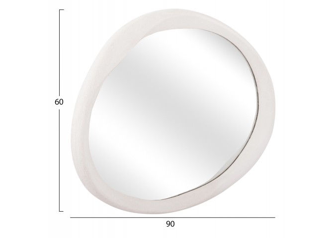ΚΑΘΡΕΠΤΗΣ ΤΟΙΧΟΥ ΟΒΑΛ ΣΕΙΡΑ SANTORINI HM4513 MDF ΣΕ ΥΠΟΛΕΥΚΟ 90x3,2x60Υεκ