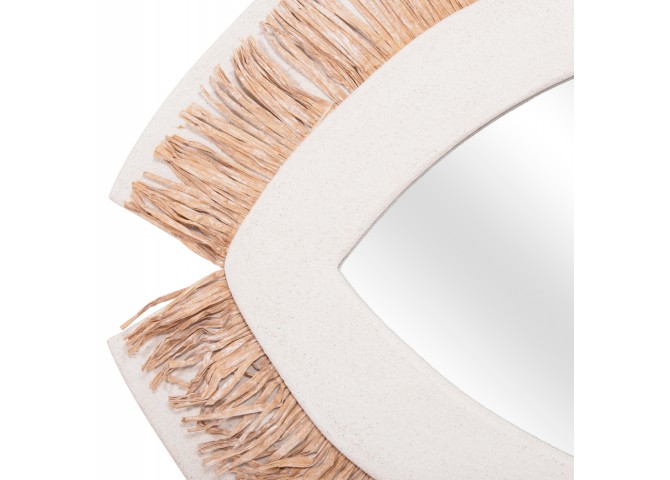 ΚΑΘΡΕΠΤΗΣ ΤΟΙΧΟΥ ΣΕΙΡΑ SANTORINI HM4529 MDF ΥΠΟΛΕΥΚΟ-ΔΙΑΚΟΣΜΗΣΗ ΣΕ ΜΠΕΖ 81x1,8x54Υεκ.