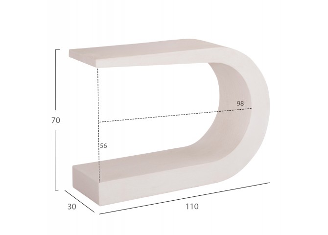 ΚΟΝΣΟΛΑ ΣΕΙΡΑ SANTORINI HM18049 MDF ΣΕ ΥΠΟΛΕΥΚΟ ΧΡΩΜΑ 110x30x70Υεκ.