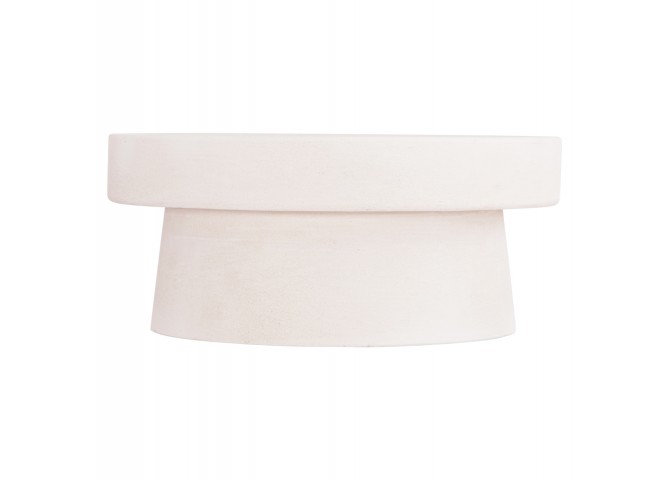 ΤΡΑΠΕΖΙ ΣΑΛΟΝΙΟΥ ΣΤΡΟΓΓΥΛΟ ΣΕΙΡΑ SANTORINI HM18050 MDF ΣΕ ΥΠΟΛΕΥΚΟ ΧΡΩΜΑ Φ80x35Υεκ.