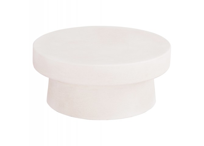 ΤΡΑΠΕΖΙ ΣΑΛΟΝΙΟΥ ΣΤΡΟΓΓΥΛΟ ΣΕΙΡΑ SANTORINI HM18050 MDF ΣΕ ΥΠΟΛΕΥΚΟ ΧΡΩΜΑ Φ80x35Υεκ.