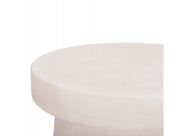 ΤΡΑΠΕΖΙ ΣΑΛΟΝΙΟΥ ΣΤΡΟΓΓΥΛΟ ΣΕΙΡΑ SANTORINI HM18050 MDF ΣΕ ΥΠΟΛΕΥΚΟ ΧΡΩΜΑ Φ80x35Υεκ.