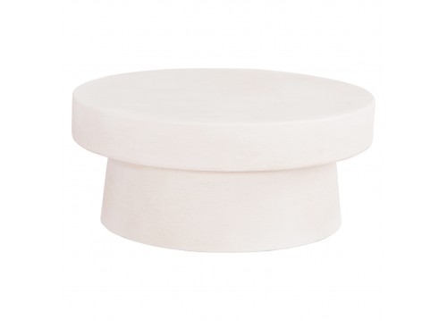 ΤΡΑΠΕΖΙ ΣΑΛΟΝΙΟΥ ΣΤΡΟΓΓΥΛΟ ΣΕΙΡΑ SANTORINI HM18050 MDF ΣΕ ΥΠΟΛΕΥΚΟ ΧΡΩΜΑ Φ80x35Υεκ.