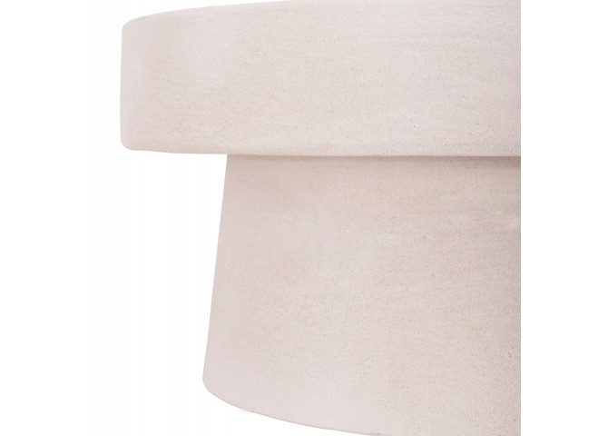 ΤΡΑΠΕΖΙ ΣΑΛΟΝΙΟΥ ΣΤΡΟΓΓΥΛΟ ΣΕΙΡΑ SANTORINI HM18050 MDF ΣΕ ΥΠΟΛΕΥΚΟ ΧΡΩΜΑ Φ80x35Υεκ.