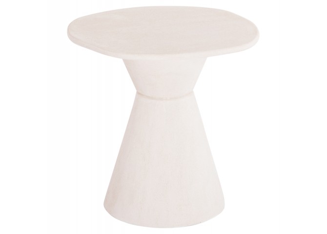 ΤΡΑΠΕΖΙ ΤΡΑΠΕΖΑΡΙΑΣ ΣΤΡΟΓΓΥΛΟ ΣΕΙΡΑ SANTORINI HM18055 MDF ΥΠΟΛΕΥΚΟ ΧΡΩΜΑ Φ77x76Υεκ.