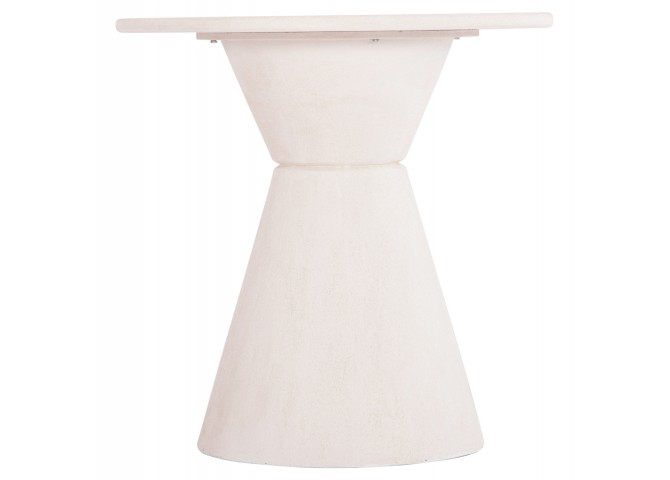 ΤΡΑΠΕΖΙ ΤΡΑΠΕΖΑΡΙΑΣ ΣΤΡΟΓΓΥΛΟ ΣΕΙΡΑ SANTORINI HM18055 MDF ΥΠΟΛΕΥΚΟ ΧΡΩΜΑ Φ77x76Υεκ.