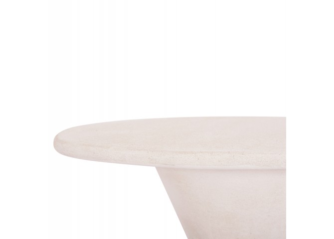 ΤΡΑΠΕΖΙ ΤΡΑΠΕΖΑΡΙΑΣ ΣΤΡΟΓΓΥΛΟ ΣΕΙΡΑ SANTORINI HM18055 MDF ΥΠΟΛΕΥΚΟ ΧΡΩΜΑ Φ77x76Υεκ.