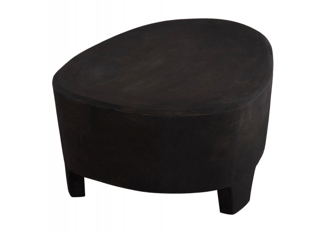 ΤΡΑΠΕΖΙ ΣΑΛΟΝΙΟΥ ΟΒΑΛ ΣΕΙΡΑ SANTORINI HM18066 MDF ΣΕ ΜΑΥΡΟ ΧΡΩΜΑ 100x60x33Υεκ.