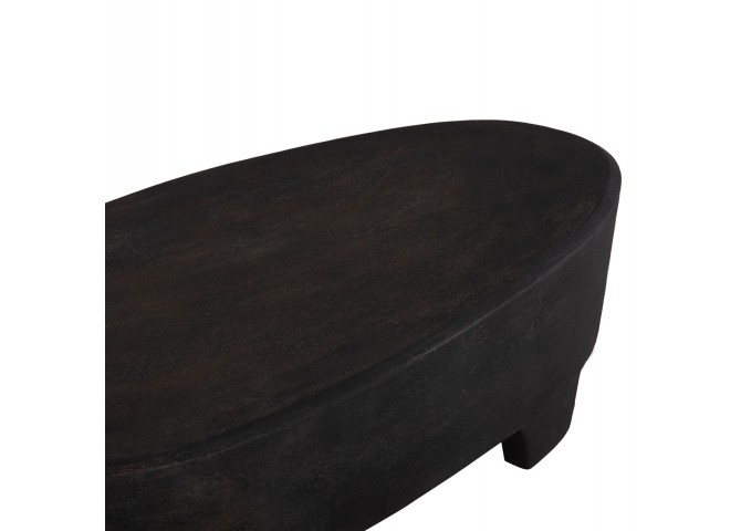 ΤΡΑΠΕΖΙ ΣΑΛΟΝΙΟΥ ΟΒΑΛ ΣΕΙΡΑ SANTORINI HM18066 MDF ΣΕ ΜΑΥΡΟ ΧΡΩΜΑ 100x60x33Υεκ.