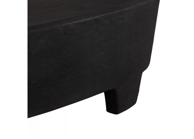 ΤΡΑΠΕΖΙ ΣΑΛΟΝΙΟΥ ΟΒΑΛ ΣΕΙΡΑ SANTORINI HM18066 MDF ΣΕ ΜΑΥΡΟ ΧΡΩΜΑ 100x60x33Υεκ.