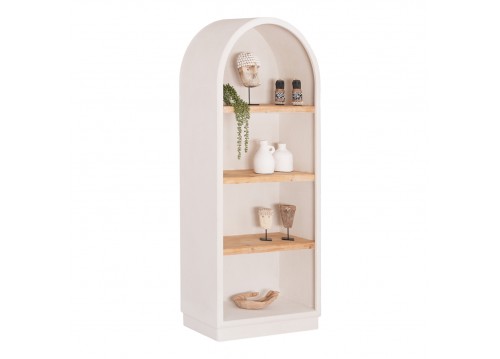 ΡΑΦΙΕΡΑ ΣΕΙΡΑ SANTORINI HM18044 MDF ΥΠΟΛΕΥΚΟ-ΡΑΦΙΑ ΞΥΛΟ ΕΛΑΤΟΥ ΦΥΣΙΚΟ 80x38x188,5Υεκ.