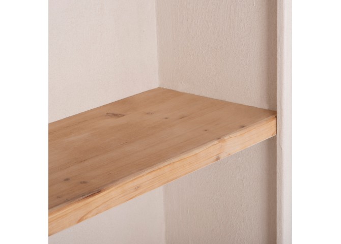 ΡΑΦΙΕΡΑ ΣΕΙΡΑ SANTORINI HM18044 MDF ΥΠΟΛΕΥΚΟ-ΡΑΦΙΑ ΞΥΛΟ ΕΛΑΤΟΥ ΦΥΣΙΚΟ 80x38x188,5Υεκ.