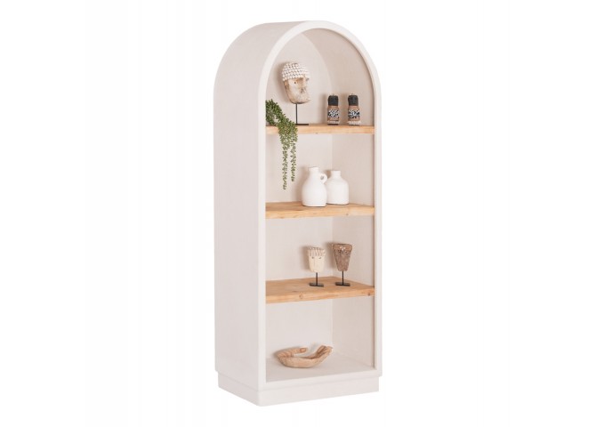 ΡΑΦΙΕΡΑ ΣΕΙΡΑ SANTORINI HM18044 MDF ΥΠΟΛΕΥΚΟ-ΡΑΦΙΑ ΞΥΛΟ ΕΛΑΤΟΥ ΦΥΣΙΚΟ 80x38x188,5Υεκ.