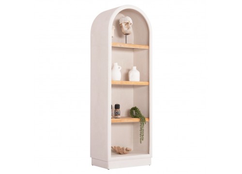 ΡΑΦΙΕΡΑ ΣΕΙΡΑ SANTORINI HM18045 MDF ΥΠΟΛΕΥΚΟ-ΡΑΦΙΑ ΞΥΛΟ ΕΛΑΤΟΥ ΦΥΣΙΚΟ 60x38,5x179Υεκ.