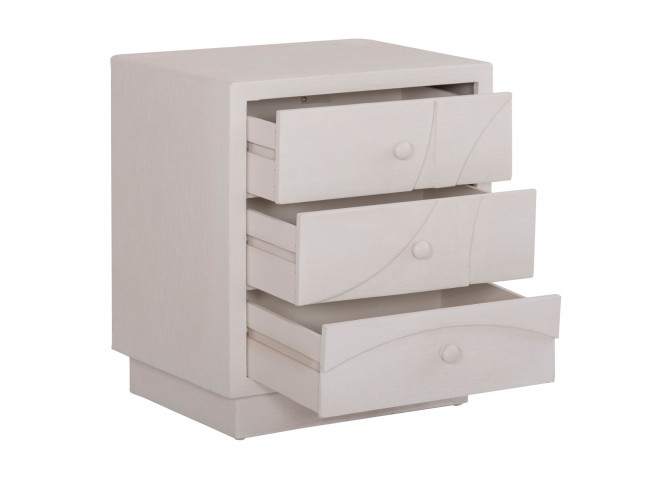 ΚΟΜΟΔΙΝΟ ΣΕΙΡΑ SANTORINI HM18047 MDF ΣΕ ΥΠΟΛΕΥΚΟ ΧΡΩΜΑ-3 ΣΥΡΤΑΡIA 48x38x55,5Υεκ.