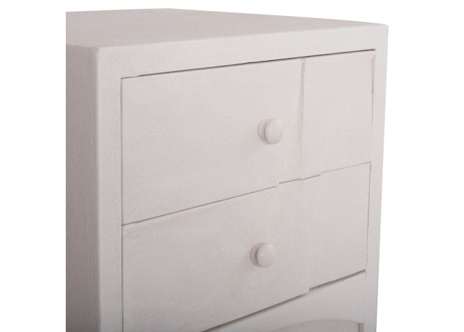 ΚΟΜΟΔΙΝΟ ΣΕΙΡΑ SANTORINI HM18047 MDF ΣΕ ΥΠΟΛΕΥΚΟ ΧΡΩΜΑ-3 ΣΥΡΤΑΡIA 48x38x55,5Υεκ.