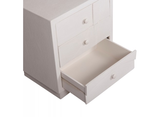 ΚΟΜΟΔΙΝΟ ΣΕΙΡΑ SANTORINI HM18047 MDF ΣΕ ΥΠΟΛΕΥΚΟ ΧΡΩΜΑ-3 ΣΥΡΤΑΡIA 48x38x55,5Υεκ.