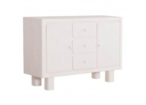 ΜΠΟΥΦΕΣ ΣΕΙΡΑ SANTORINI HM18048 MDF ΣΕ ΥΠΟΛΕΥΚΟ ΧΡΩΜΑ-3 ΣΥΡΤΑΡΙΑ & 2 ΠΟΡΤΕΣ 120x38x80Υεκ.
