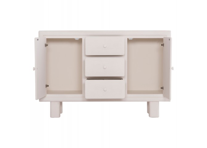 ΜΠΟΥΦΕΣ ΣΕΙΡΑ SANTORINI HM18048 MDF ΣΕ ΥΠΟΛΕΥΚΟ ΧΡΩΜΑ-3 ΣΥΡΤΑΡΙΑ & 2 ΠΟΡΤΕΣ 120x38x80Υεκ.